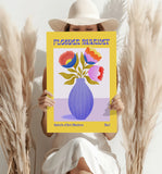 Modern Art Gallery Flower Aluminum Print.