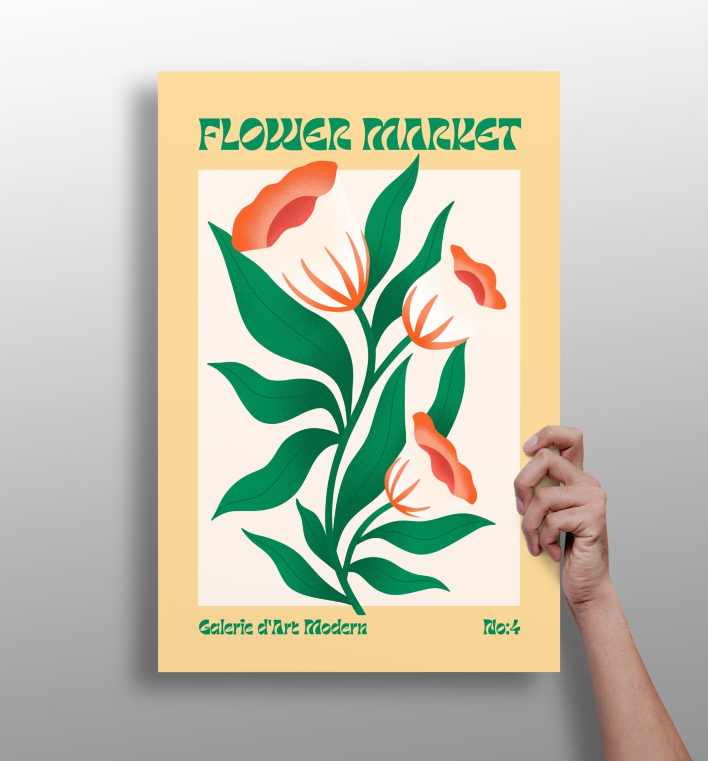 Modern Art Gallery Flower Aluminum Print.