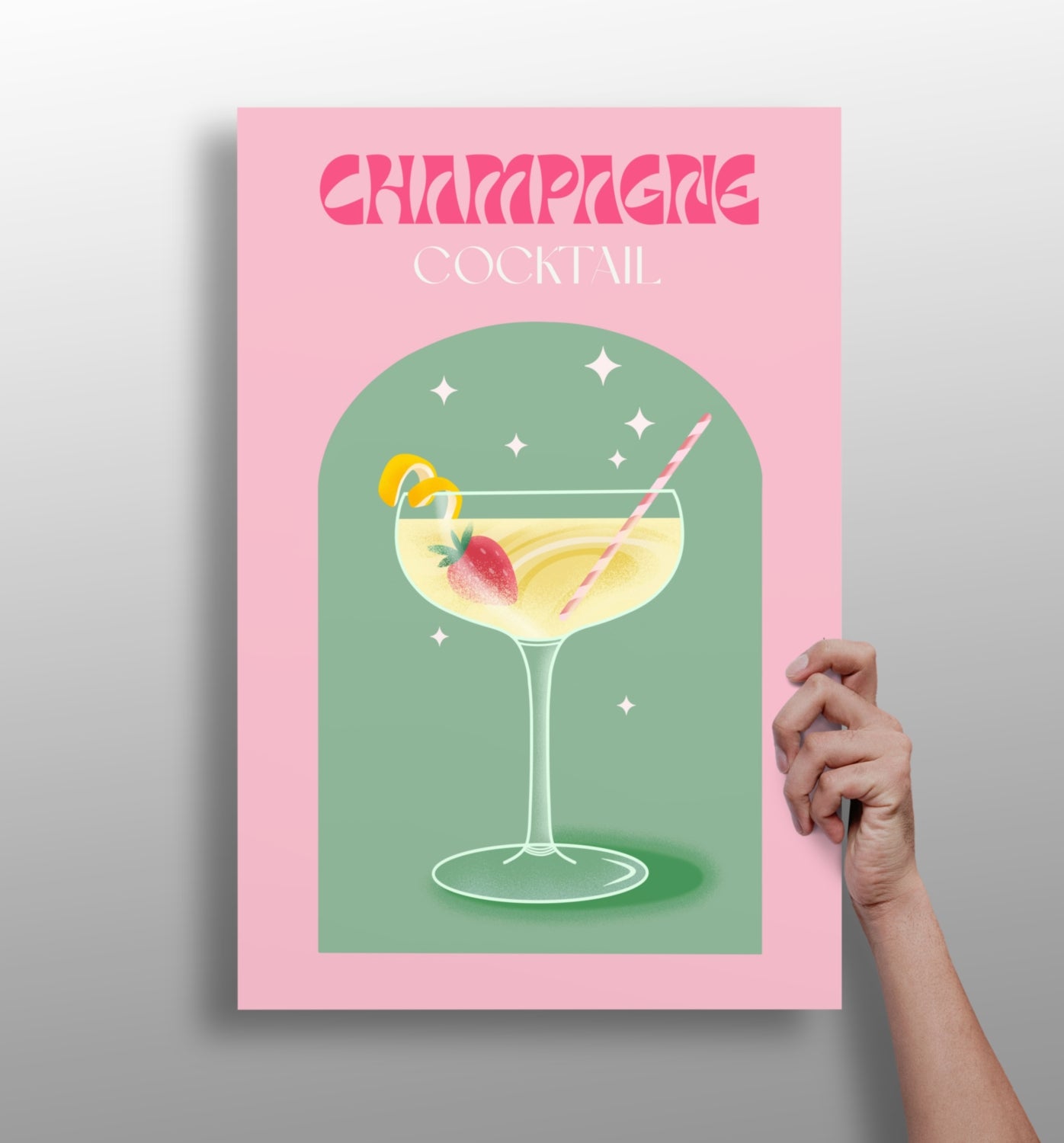 Champagne Aluminum Print.