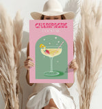 Champagne Aluminum Print.