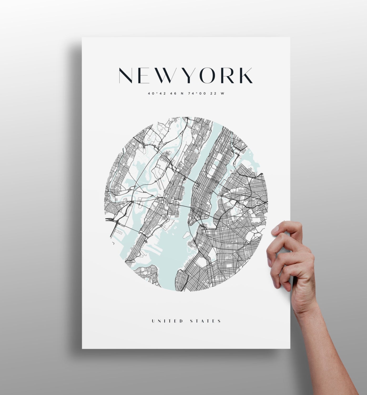 New York V2 Aluminum Print.