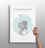 San Francisco V2 Aluminum Print.