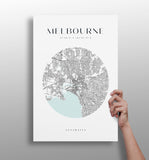 Melbourne V2 Aluminum Print.