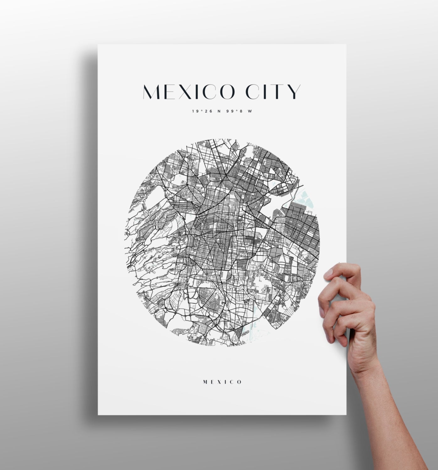 Mexico City V2 Aluminum Print.