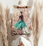 Lady in Green Dress Aluminum Print.