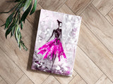 Lady in Pink Dress Aluminum Print.