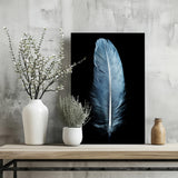 Blue Feather Aluminum Print.