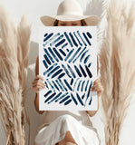 Abstract Lines Aluminum Print.