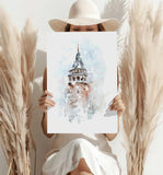 Galata Tower Aluminum Print.