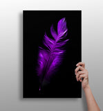 Purple Feather Aluminum Print.