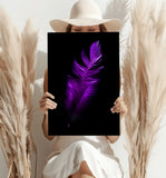 Purple Feather Aluminum Print.