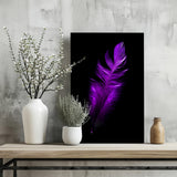 Purple Feather Aluminum Print.