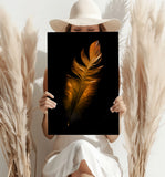 Bronze Feather Aluminum Print.