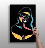 Line Art V1 Aluminum Print.