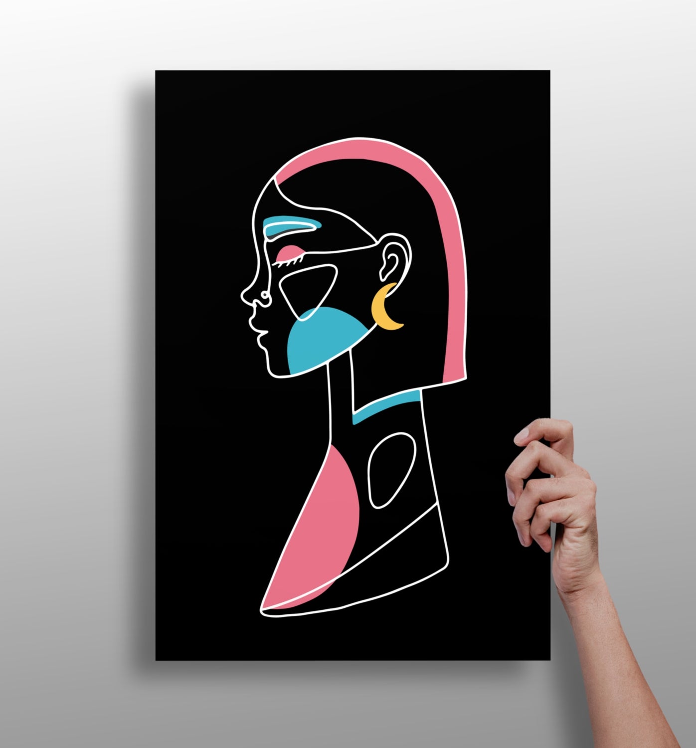 Line Art V3 Aluminum Print.