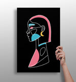 Line Art V3 Aluminum Print.