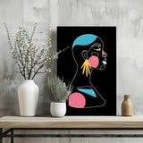 Line Art V4 Aluminum Print.