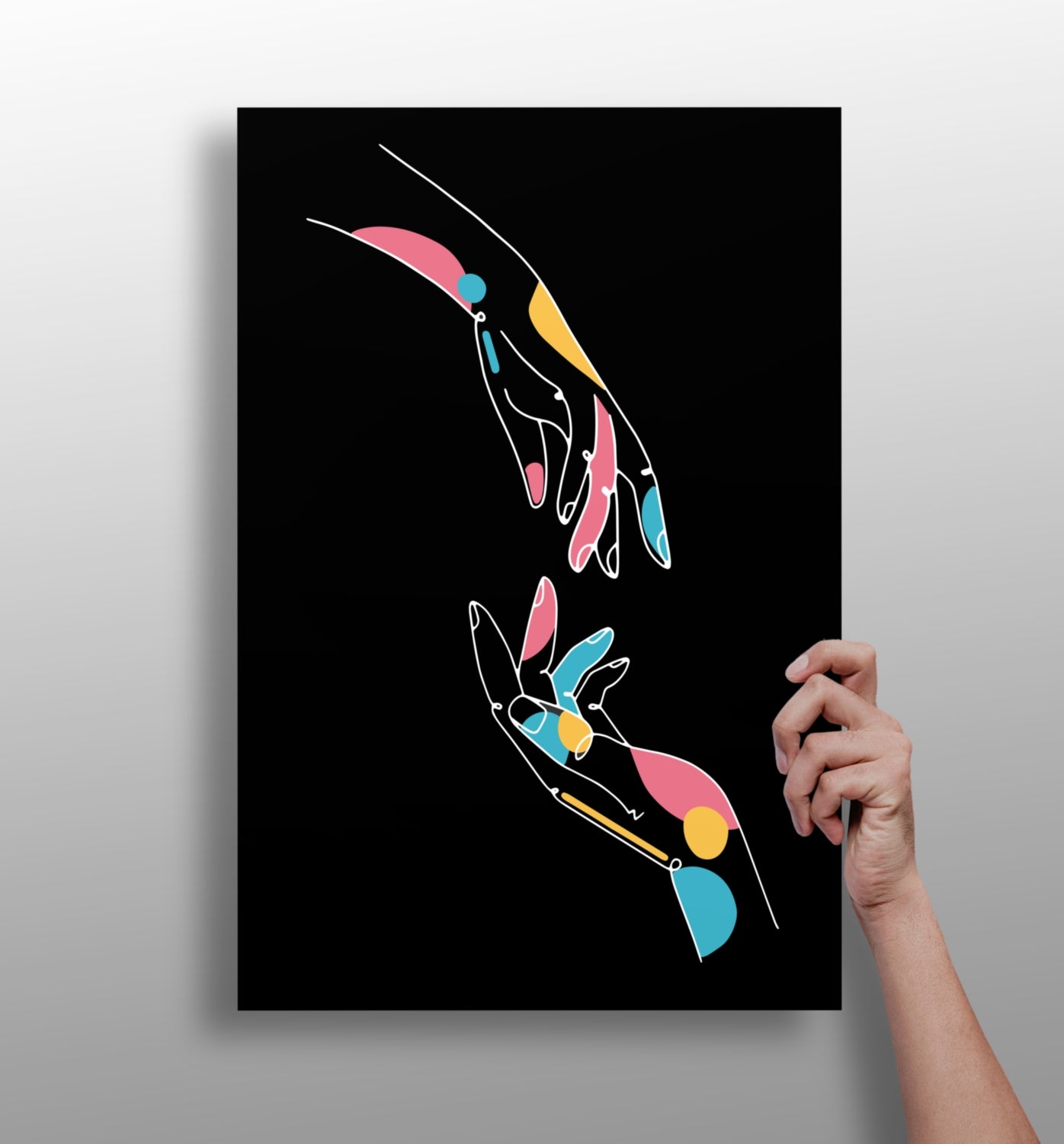 Line Art V5 Aluminum Print.