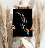 Line Art V5 Aluminum Print.