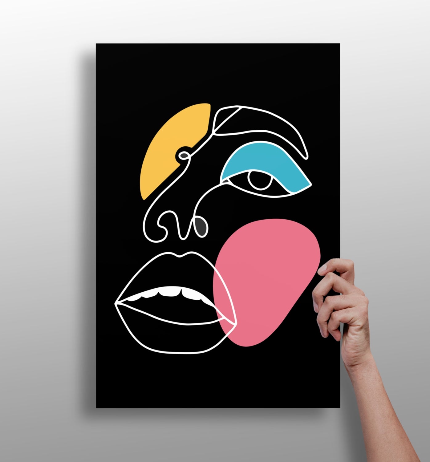 Line Art V9 Aluminum Print.