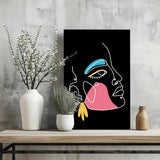 Line Art V11 Aluminum Print.