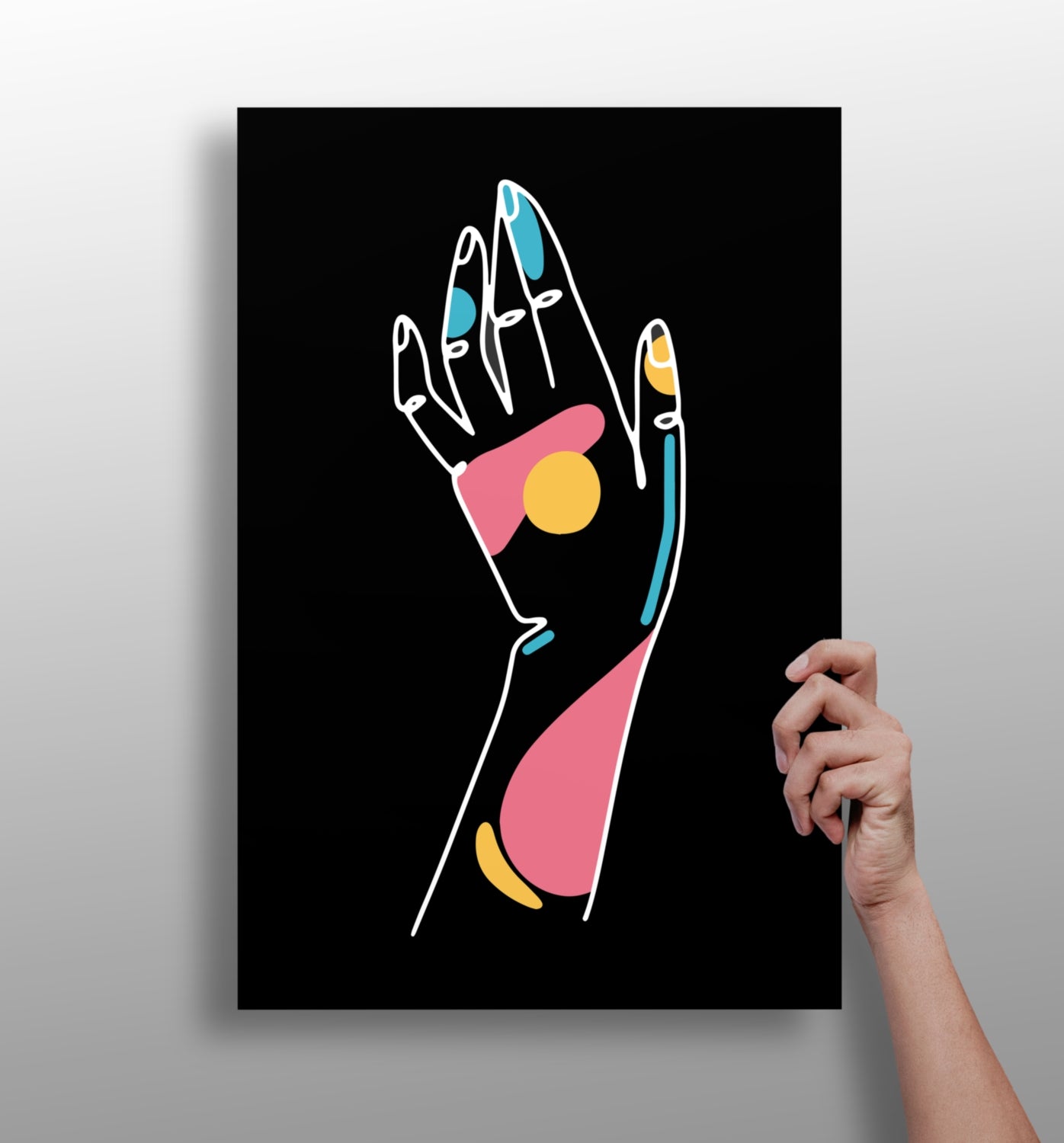 Line Art V13 Aluminum Print.