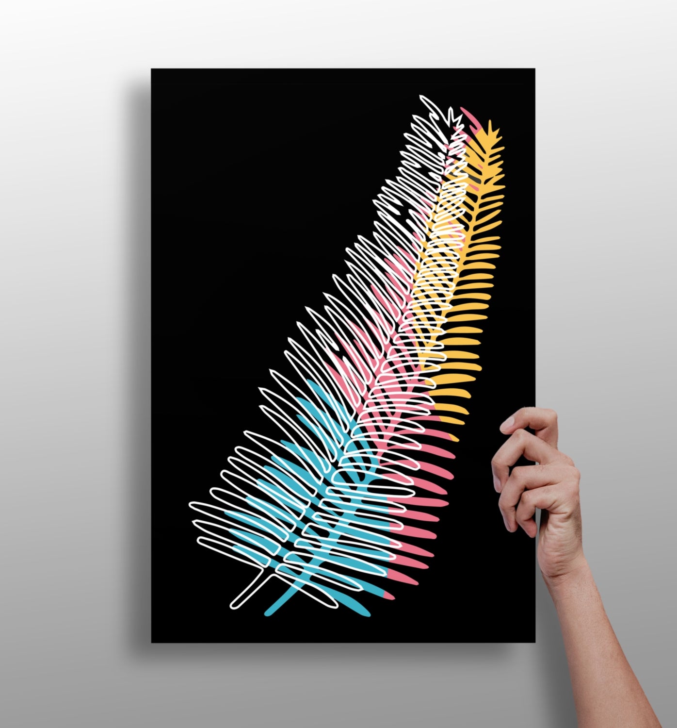 Line Art V14 Aluminum Print.