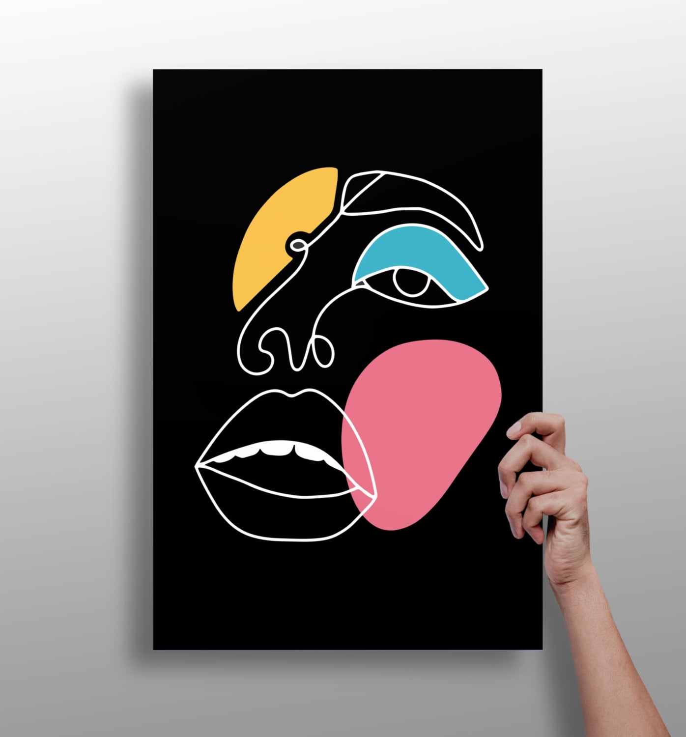 Line Art V16 Aluminum Print.