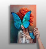 Butterfly Woman Aluminum Print.