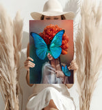 Butterfly Woman Aluminum Print.