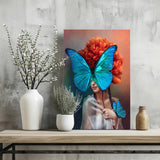Butterfly Woman Aluminum Print.