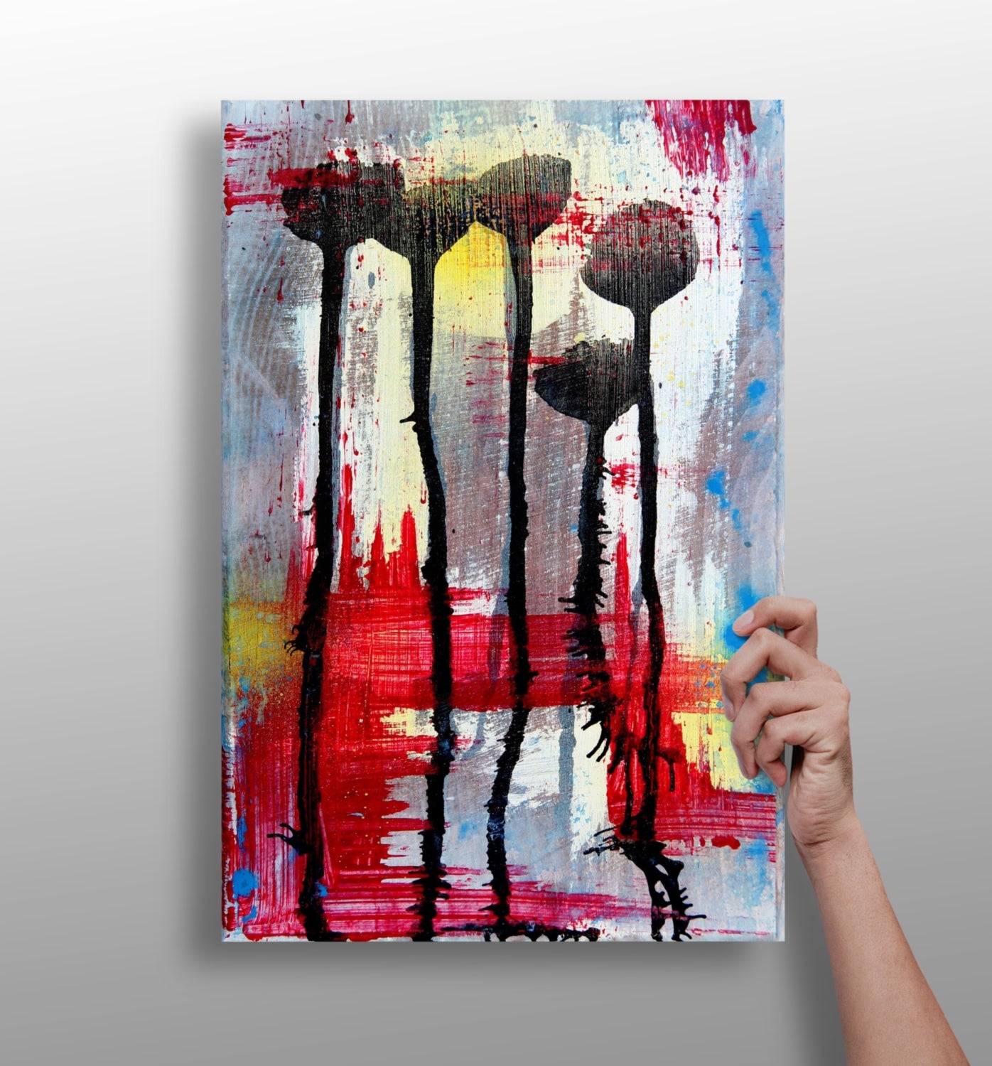 Abstract Flowers Aluminum Print.