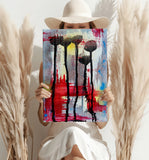 Abstract Flowers Aluminum Print.