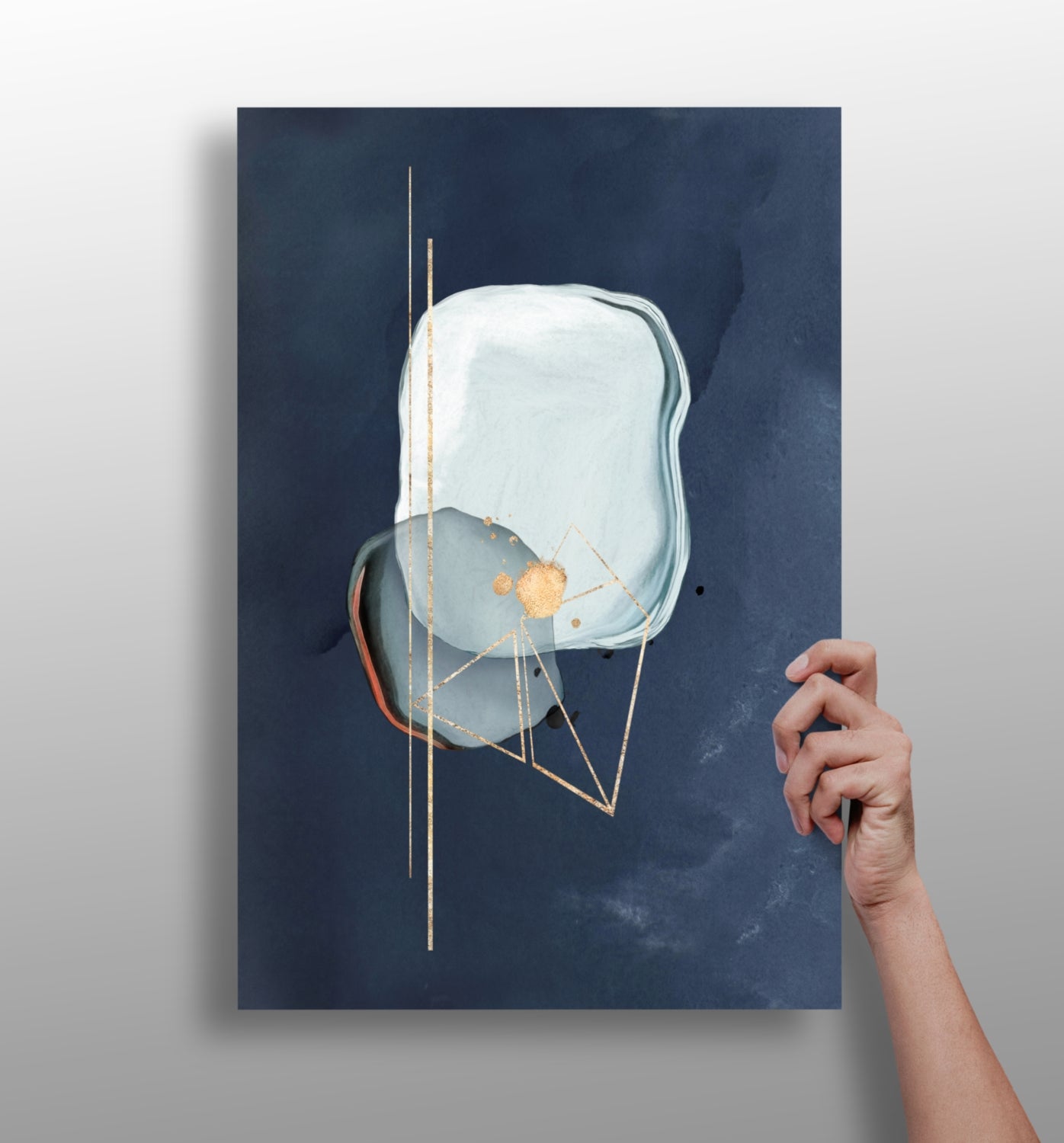 Line Art Shapes V1 Aluminum Print.