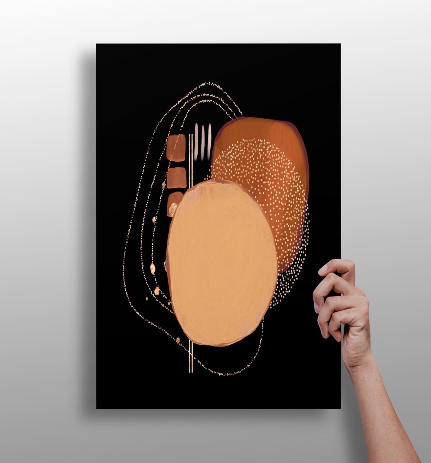 Line Art Shapes V3 Aluminum Print.