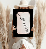 Line Art Shapes V7 Aluminum Print.