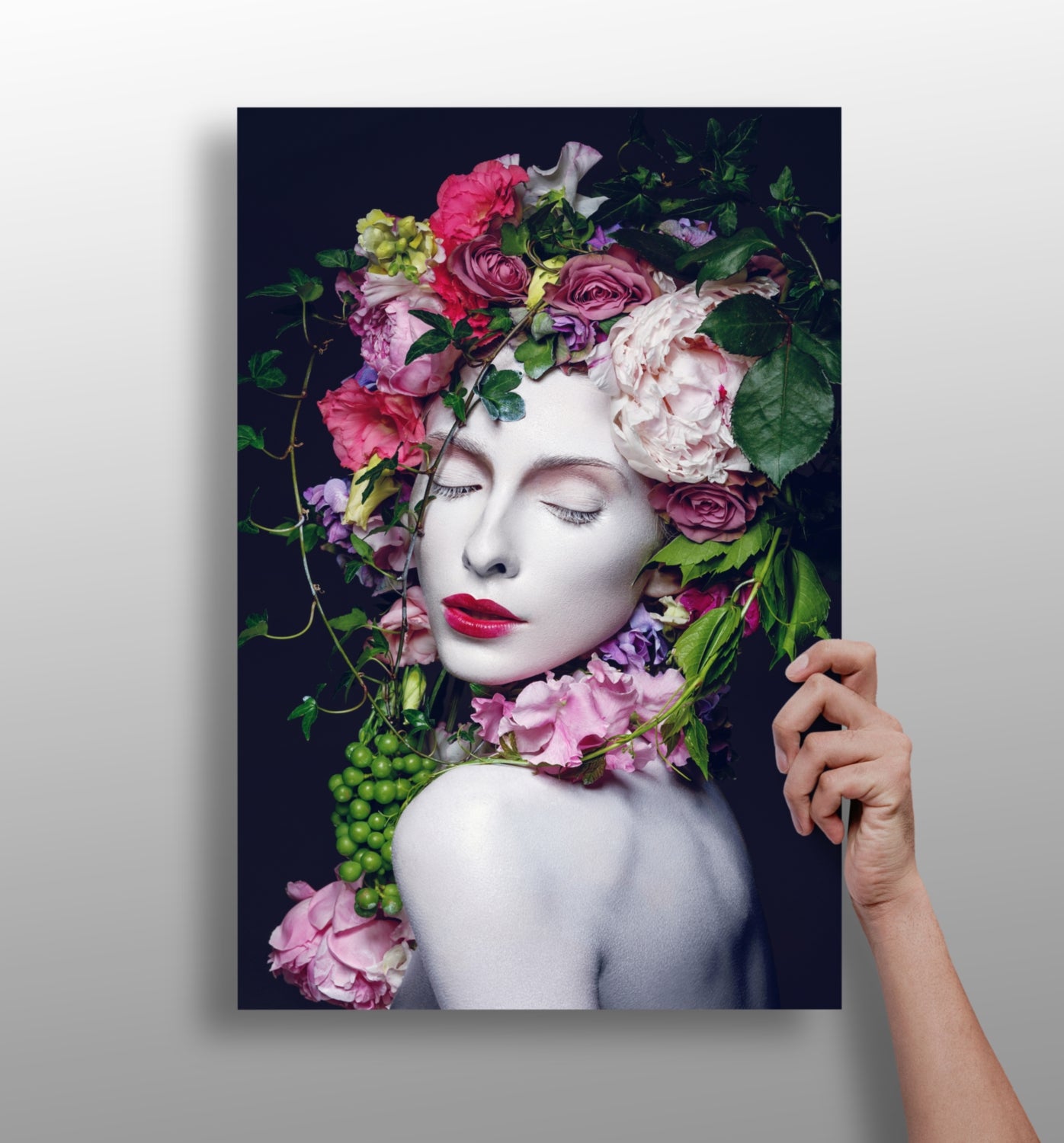 Flower Woman Aluminum Print.