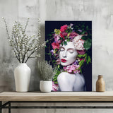 Flower Woman Aluminum Print.