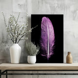 Purple Feather Aluminum Print.