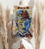 Charlie Chapline Aluminum Print.