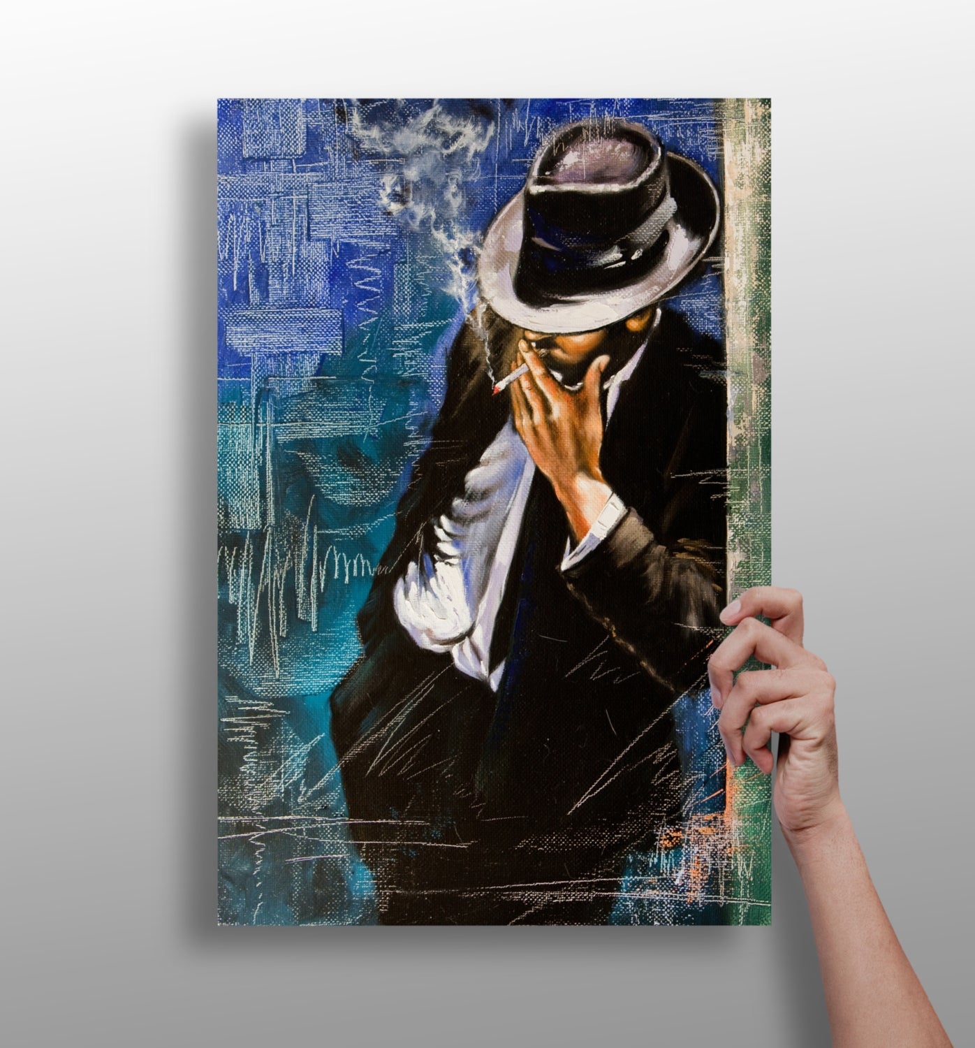 Standing Man Aluminum Print.