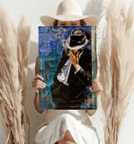 Standing Man Aluminum Print.