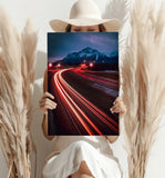 Lights in Traffic Aluminum Print.