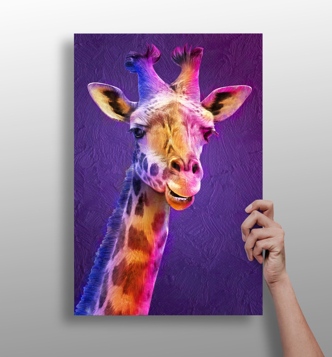 Giraffe Aluminum Print.