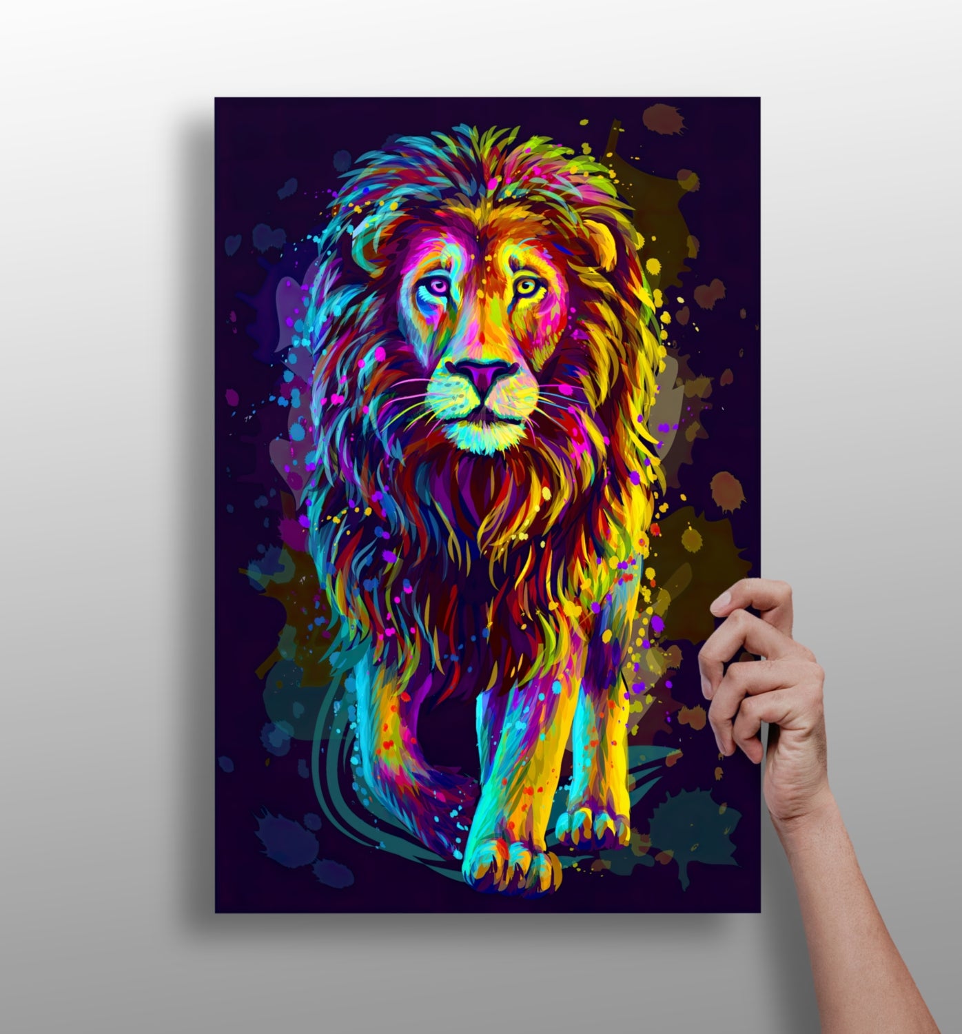 Lion Aluminum Print.