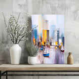 Abstract Lake Aluminum Print.