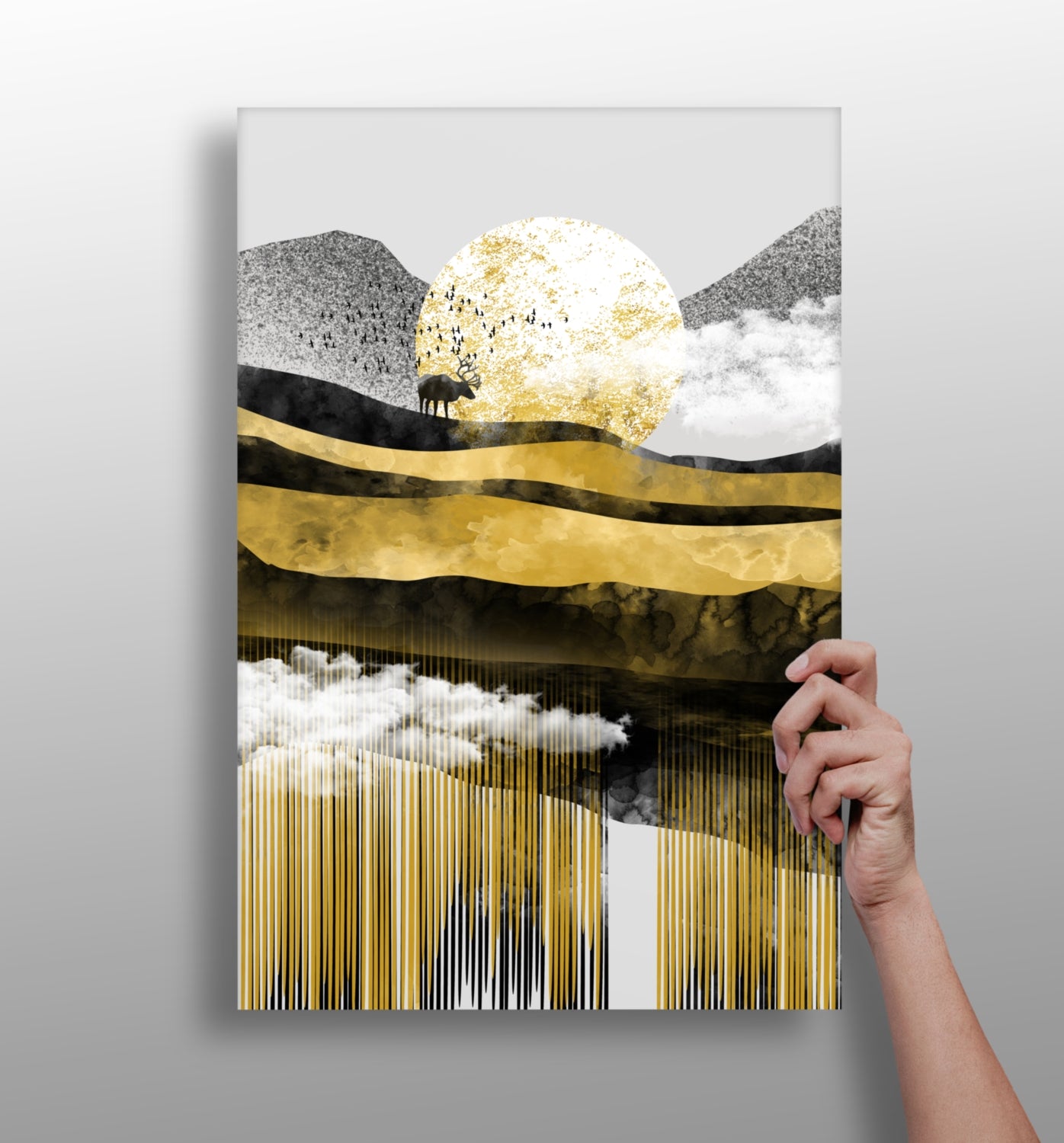 Abstract Valley Aluminum Print.