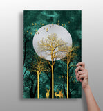 Golden Deers Aluminum Print.