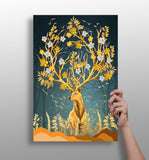 Golden Deer Aluminum Print.