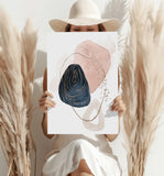 Line Art Modern Shape V1 Aluminum Print.